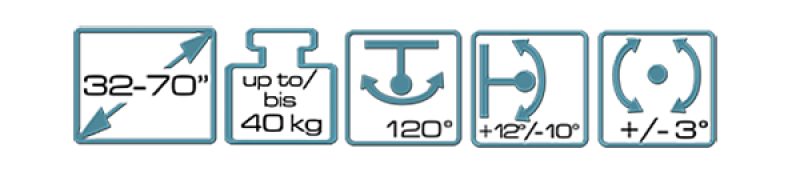 MyWall HF19 - Vollbewegliche TV-Wandhalterung, HF 19 L